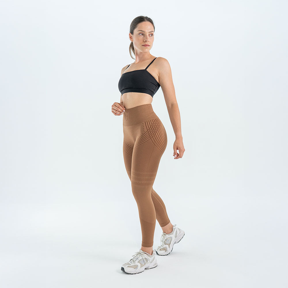 3D-Cellulite-Drainage-Leggings Braun