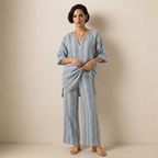 Conjunto Boho a Rayas Mujer Corte Oversize