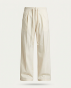 Pantalón Jogger Elegante Blanco Fit Oversize Hombre