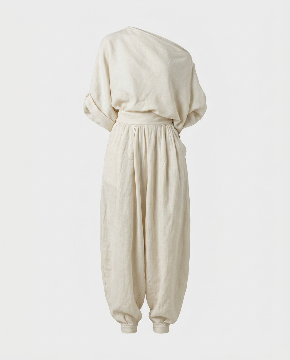 Conjunto Off Shoulder 2 Piezas Estilo Casual Chic