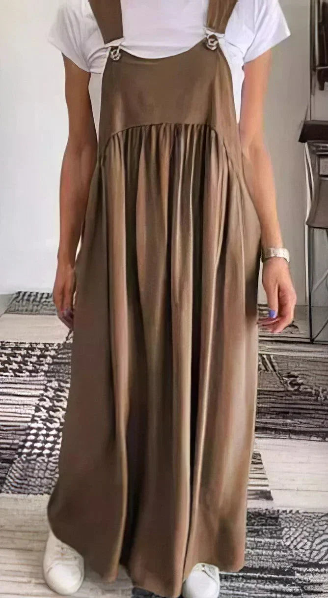 Vestido Casual con Tirantes Lisos Ajustables