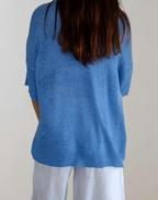 Suéter De Punto Con Escote En V Corte Holgado