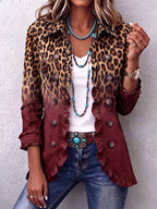 Mercedes | Chaqueta Blazer Leopardo Degradado con Volantes