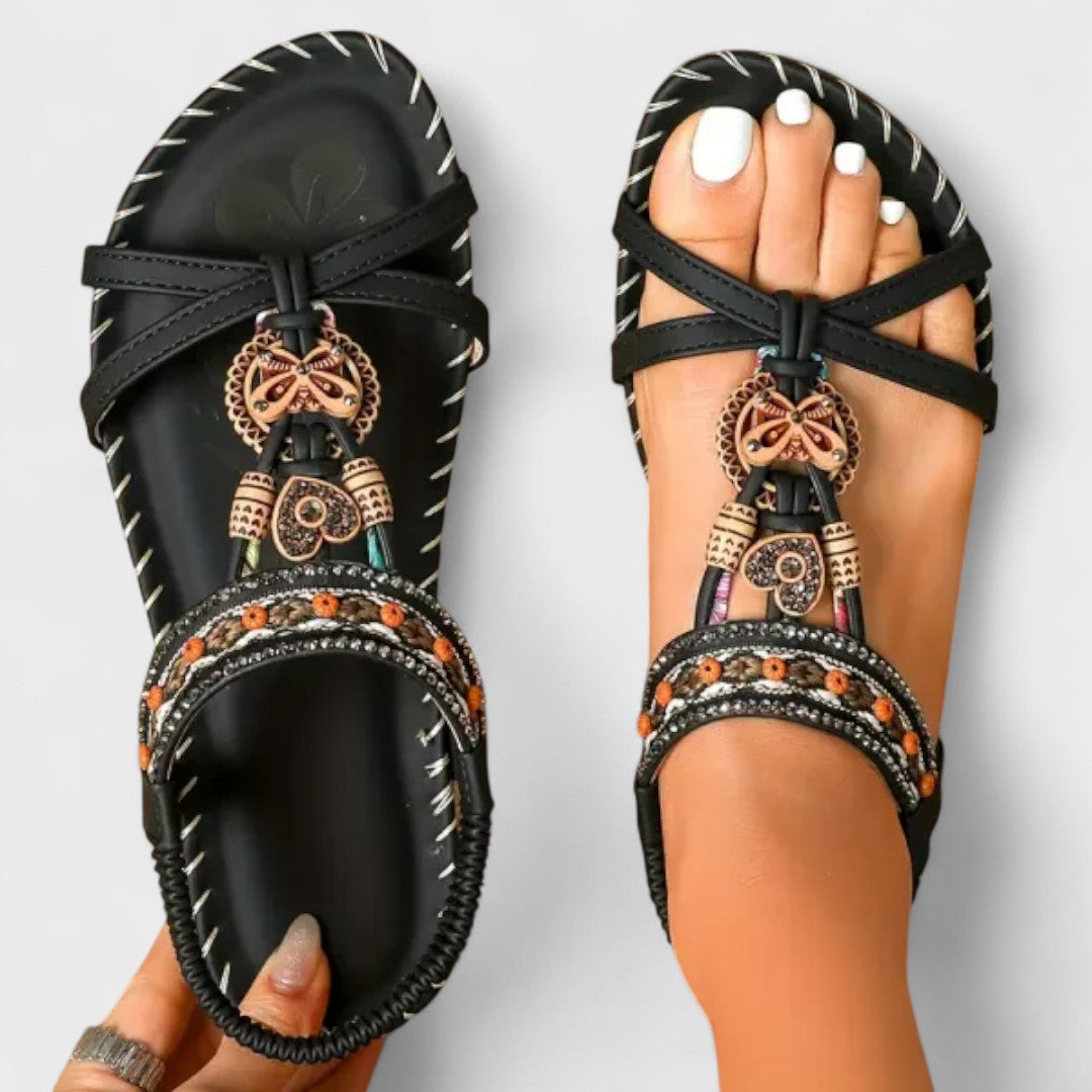 Orthopädische Damensandale Comfort+ mit rutschfester Sohle