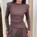 Conjunto Pantalón Y Blusa Wide Leg Estilo Chocolate