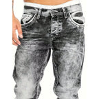 Jeans Rectos Hombre Hip Hop de Denim Resistente