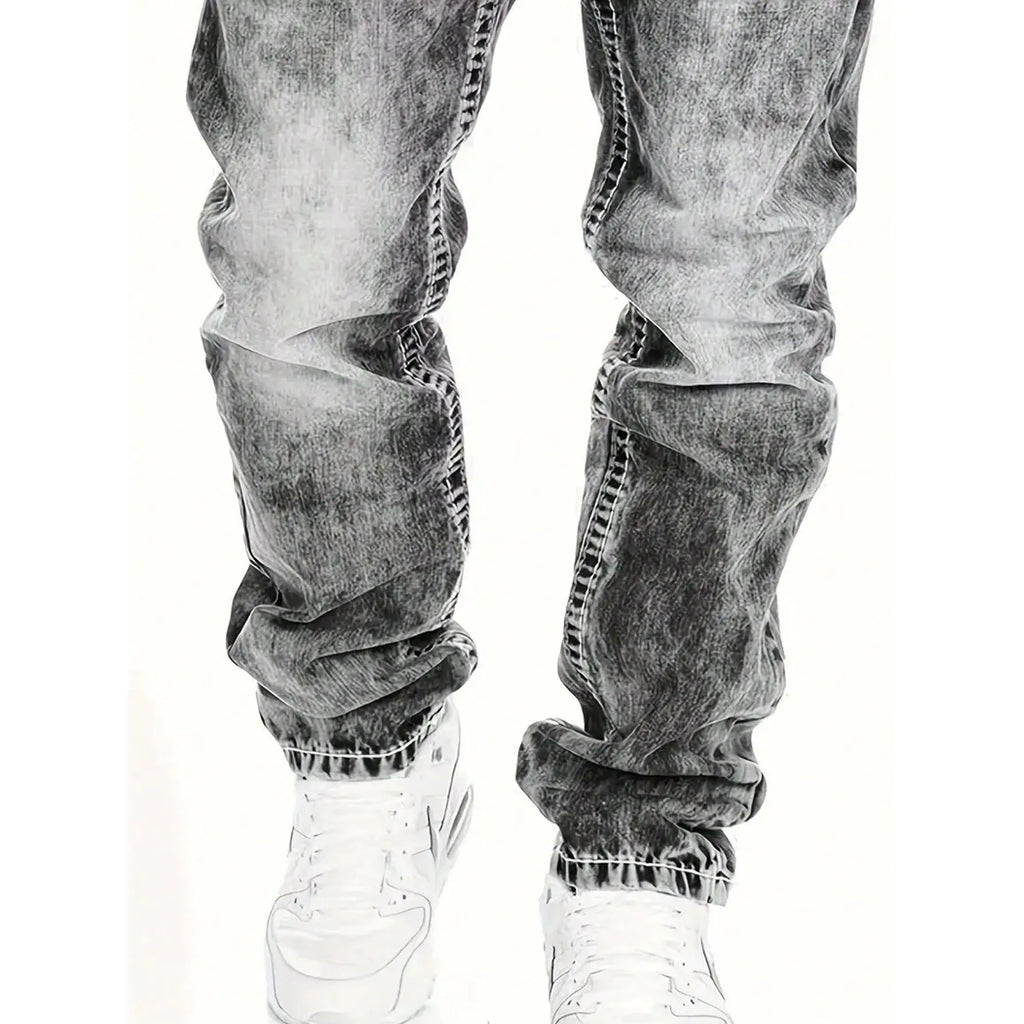 Jeans Rectos Hombre Hip Hop de Denim Resistente