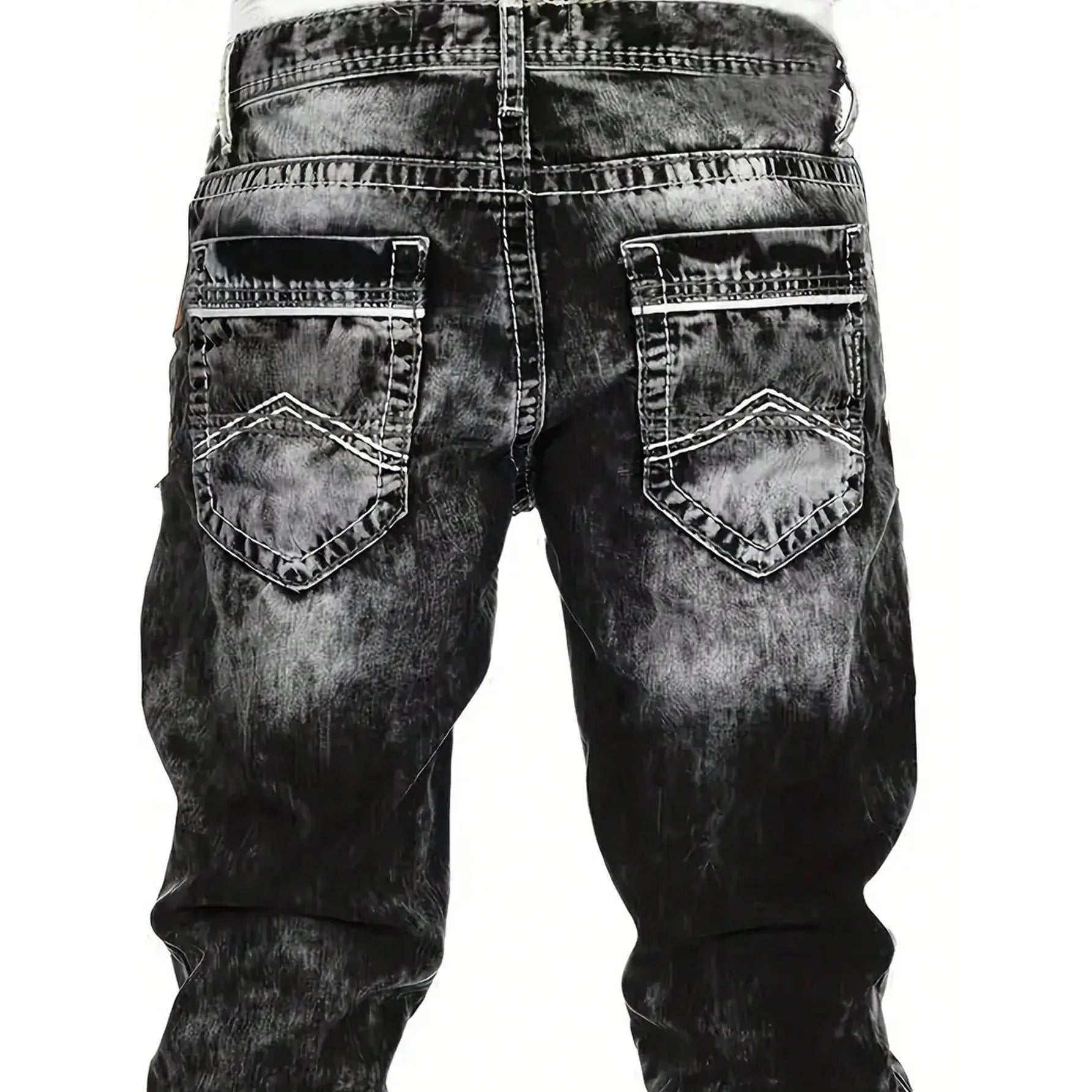 Jeans Rectos Hombre Hip Hop de Denim Resistente