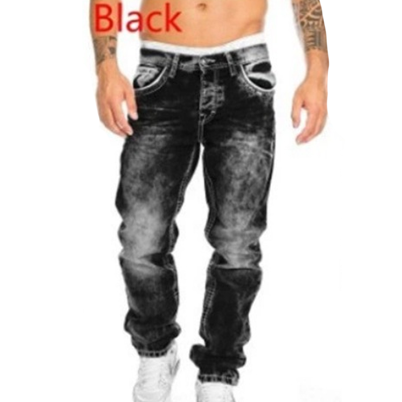 Jeans Rectos Hombre Hip Hop de Denim Resistente