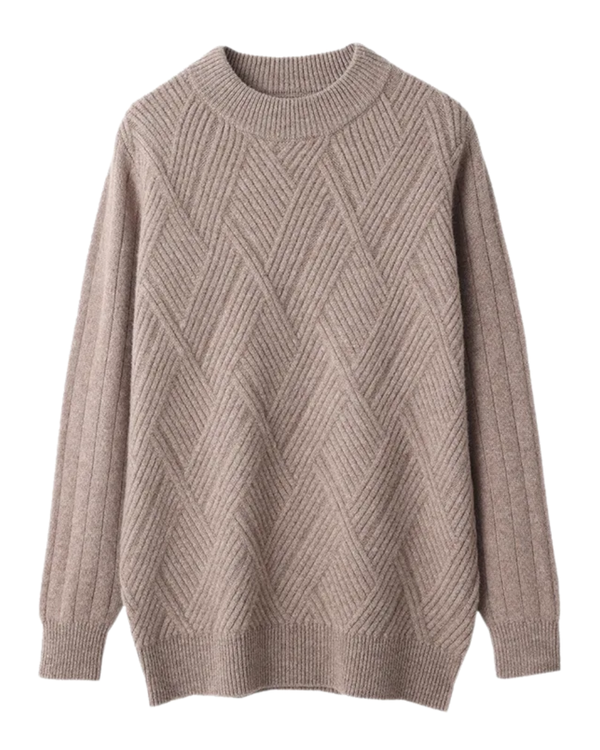 Herrenpullover aus Kaschmir mit stilvollem Muster