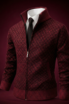 Lässiger Strick-Cardigan mit Waffelstruktur und Reißverschluss