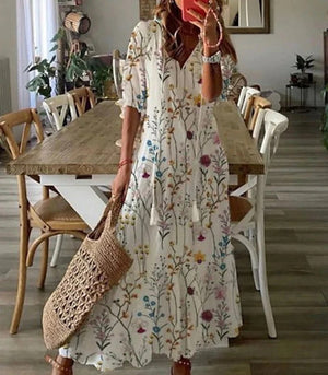 Elegantes, fließendes Boho-Kleid für Damen